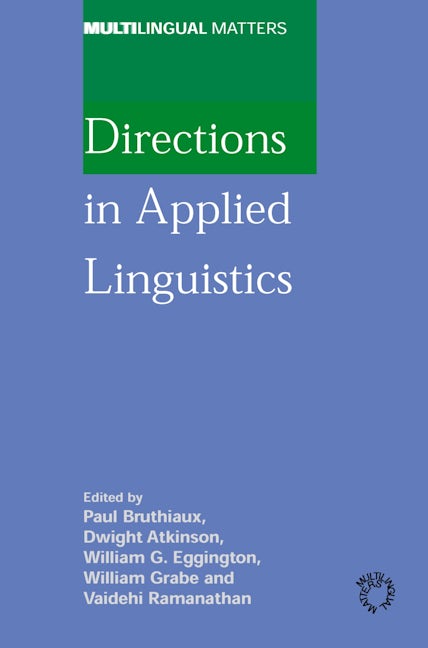 Book cover image for Directions in Applied Linguistics ISBN: 9781853598494